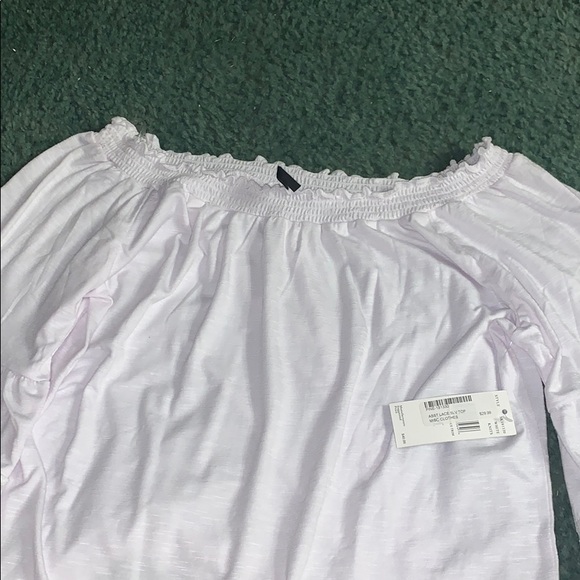 white off the shoulder shirt - Picture 2 of 2